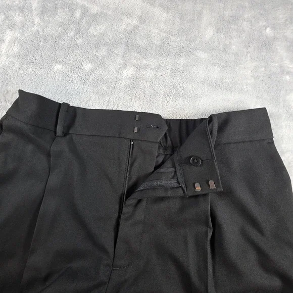 Madewell Women 14 Slouchy Black Trousers Pleated Wide Leg Brushed Twill - Picture 9 of 13